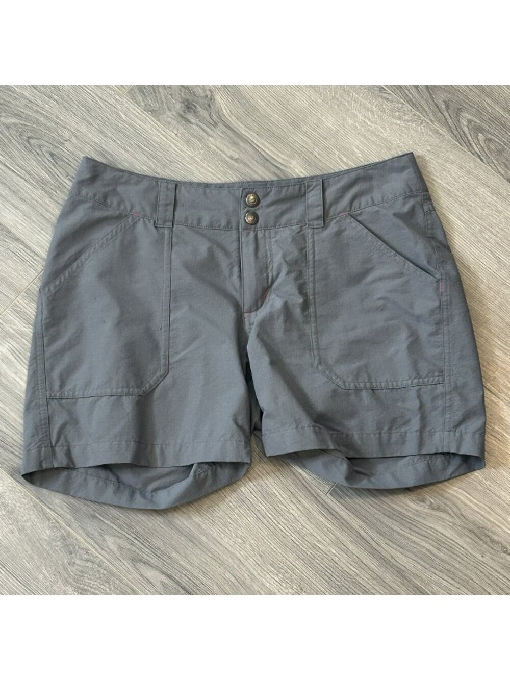 Patagonia Shorts Womens 6 Gray Borderless Nylon Stretch Hiking Utility Outdoor